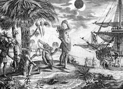 The Indians Astonished at the Eclipse of the Moon Foretold by Columbus, Illustration from 